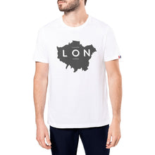 Load image into Gallery viewer, Eco - friendly 100% Organic Cotton French Made Designer Mens T-Shirt - London Map - Soil and Body
