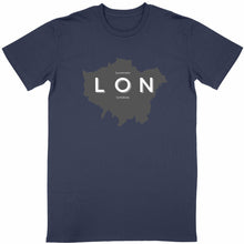 Load image into Gallery viewer, Eco - Friendly 100% Organic Cotton Unisex Classic T-Shirt 140 - 155 – London Map - Soil and Body