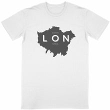 Load image into Gallery viewer, Eco - Friendly 100% Organic Cotton Unisex Classic T-Shirt 140 - 155 – London Map - Soil and Body