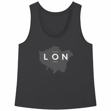 Load image into Gallery viewer, Eco - friendly 100% Premium Organic Cotton Women's Comfort Fit Tank Top - London Map - Soil and Body