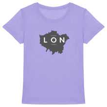 Load image into Gallery viewer, Eco - Friendly 100% Premium Organic Cotton Women’s Sustainable Slim T-Shirt 155 - London Map - Soil and Body