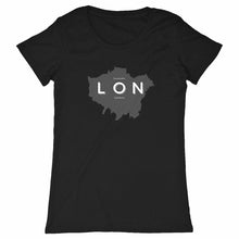 Load image into Gallery viewer, Eco - Friendly 100% Premium Organic Cotton Women’s Sustainable T-Shirt 140 – London Map - Soil and Body