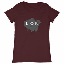 Load image into Gallery viewer, Eco - Friendly 100% Premium Organic Cotton Women’s Sustainable T-Shirt 140 – London Map - Soil and Body