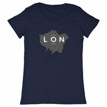 Load image into Gallery viewer, Eco - Friendly 100% Premium Organic Cotton Women’s Sustainable T-Shirt 140 – London Map - Soil and Body