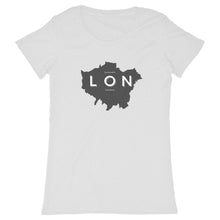 Load image into Gallery viewer, Eco - Friendly 100% Premium Organic Cotton Women’s Sustainable T-Shirt 140 – London Map - Soil and Body