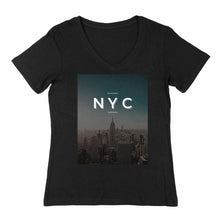 Load image into Gallery viewer, Eco - friendly 100% Premium Organic Cotton Women's V - neck Sustainable T-Shirt - NYC - Soil and Body