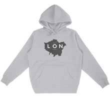 Load image into Gallery viewer, Eco - Friendly Premium Organic Cotton Unisex Lightweight Hoodie 280 – London Map - Soil and Body