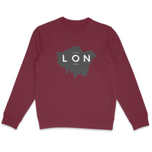 Load image into Gallery viewer, Eco - friendly Premium Organic Cotton Unisex Lightweight Sweatshirt - London Map - Soil and Body