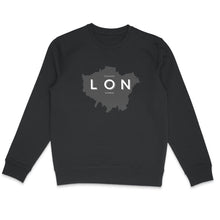 Load image into Gallery viewer, Eco - friendly Premium Organic Cotton Unisex Lightweight Sweatshirt - London Map - Soil and Body