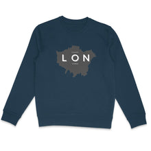 Load image into Gallery viewer, Eco - friendly Premium Organic Cotton Unisex Lightweight Sweatshirt - London Map - Soil and Body