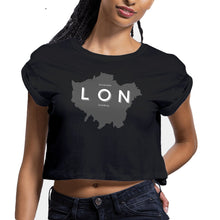 Load image into Gallery viewer, Eco - friendly 100% Organic Cotton Crop Top - London Map - Soil and Body