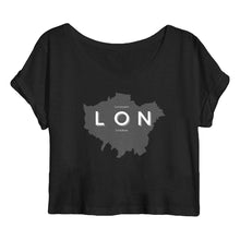 Load image into Gallery viewer, Eco - friendly 100% Organic Cotton Crop Top - London Map - Soil and Body