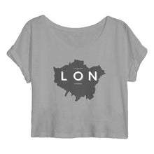 Load image into Gallery viewer, Eco - friendly 100% Organic Cotton Crop Top - London Map - Soil and Body
