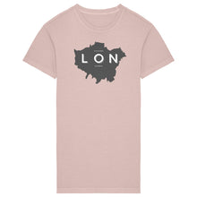 Load image into Gallery viewer, Eco - friendly 100% Organic Cotton Oversized T-Shirt Dress - London Map - Soil and Body