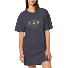 Load image into Gallery viewer, Eco - friendly 100% Organic Cotton Oversized T-Shirt Dress - London Map - Soil and Body