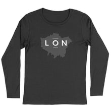 Load image into Gallery viewer, Eco - friendly 100% Organic Cotton Womens Long Sleeve T-Shirt - London Map - Soil and Body