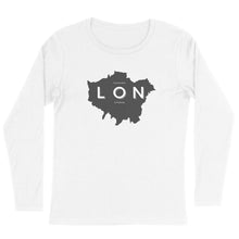 Load image into Gallery viewer, Eco - friendly 100% Organic Cotton Womens Long Sleeve T-Shirt - London Map - Soil and Body