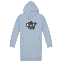 Load image into Gallery viewer, Eco - friendly Organic Cotton Hoodie Dress - London Map - Soil and Body