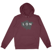 Load image into Gallery viewer, Eco - friendly Premium Organic Cotton Heavyweight Unisex Hoodie 350 – London Map - Soil and Body