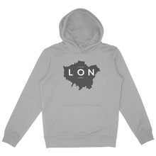 Load image into Gallery viewer, Eco - friendly Premium Organic Cotton Heavyweight Unisex Hoodie 350 – London Map - Soil and Body