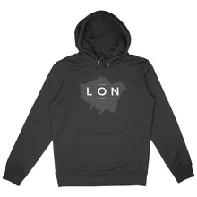 Load image into Gallery viewer, Eco - friendly Premium Organic Cotton Heavyweight Unisex Hoodie 350 – London Map - Soil and Body
