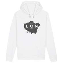 Load image into Gallery viewer, Eco - friendly Premium Organic Cotton Side Pocket Unisex Hoodie 300 - London Map - Soil and Body