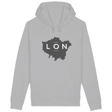 Load image into Gallery viewer, Eco - friendly Premium Organic Cotton Side Pocket Unisex Hoodie 300 - London Map - Soil and Body
