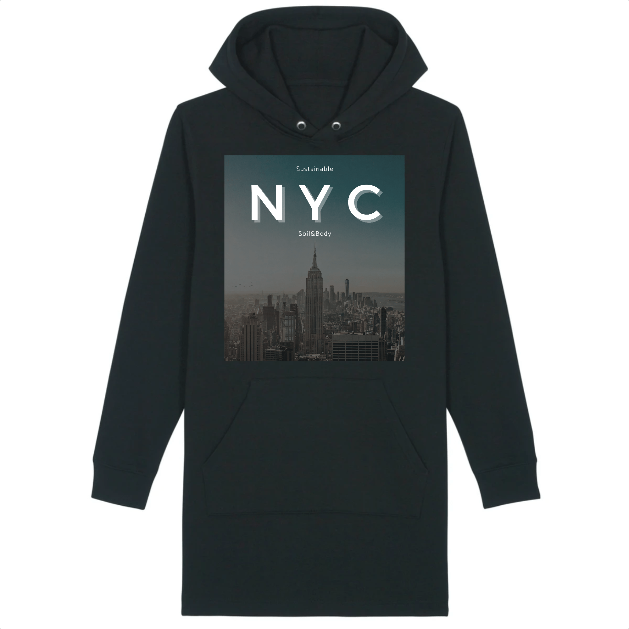 NYC - Organic Cotton - Hoodie Dress XL / Black
