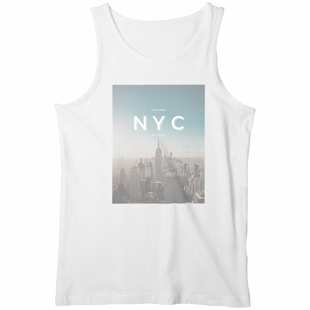 Eco - friendly 100% Premium Organic Cotton Men's Tank Top - NYC - Soil and Body