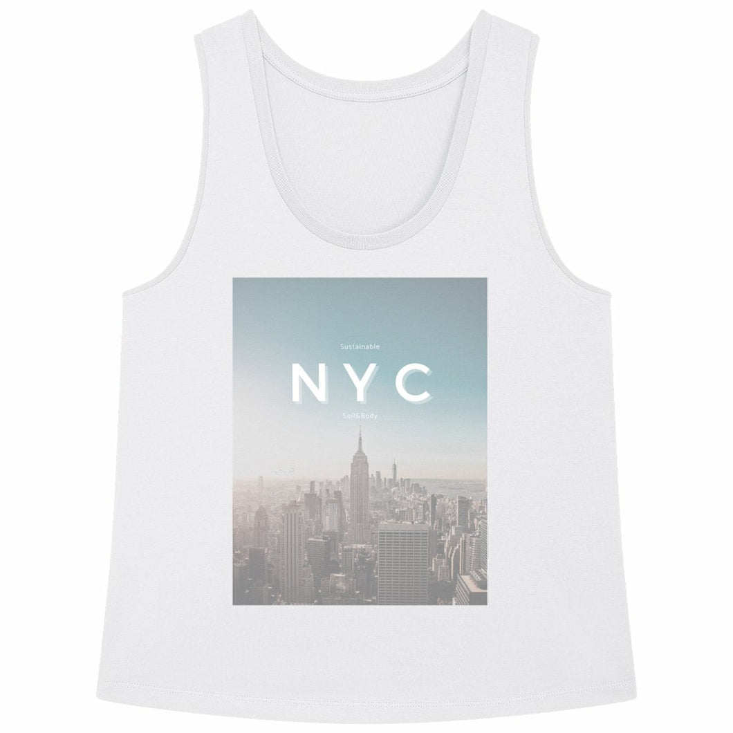 Eco - friendly 100% Premium Organic Cotton Women's Comfort Fit Tank Top - NYC - Soil and Body