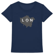 Load image into Gallery viewer, Eco - Friendly 100% Premium Organic Cotton Women’s Sustainable Slim T-Shirt 155 - London Map - Soil and Body
