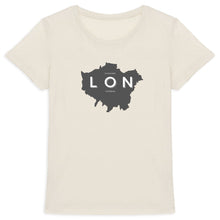 Load image into Gallery viewer, Eco - Friendly 100% Premium Organic Cotton Women’s Sustainable Slim T-Shirt 155 - London Map - Soil and Body
