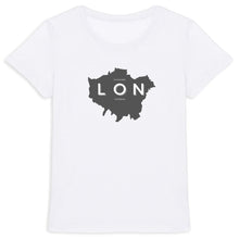 Load image into Gallery viewer, Eco - Friendly 100% Premium Organic Cotton Women’s Sustainable Slim T-Shirt 155 - London Map - Soil and Body
