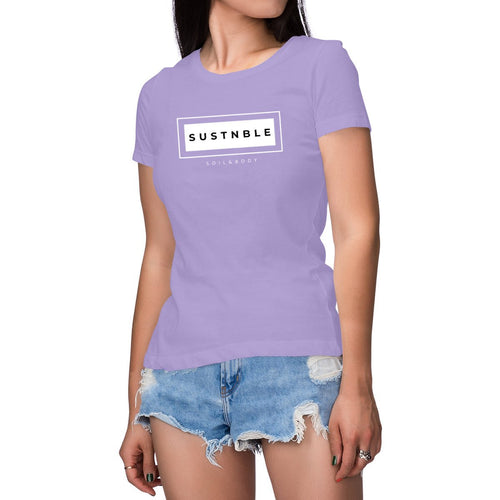 Eco - Friendly 100% Premium Organic Cotton Women’s Sustainable Slim T-Shirt 155 – SUSTNBLE - Soil and Body