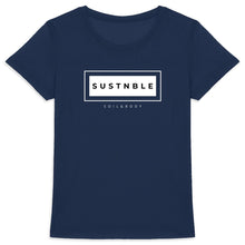 Load image into Gallery viewer, Eco - Friendly 100% Premium Organic Cotton Women’s Sustainable Slim T-Shirt 155 – SUSTNBLE - Soil and Body
