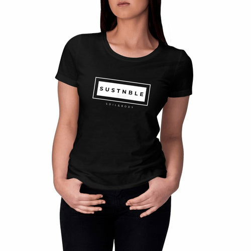 Eco - Friendly 100% Premium Organic Cotton Women’s Sustainable T-Shirt 140 – SUSTNBLE - Soil and Body