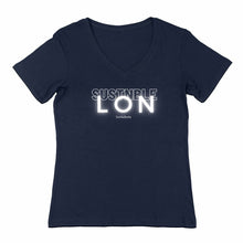 Load image into Gallery viewer, Eco - friendly 100% Premium Organic Cotton Women&#39;s V - neck Sustainable T-Shirt - SUSTNBLE LON - Soil and Body
