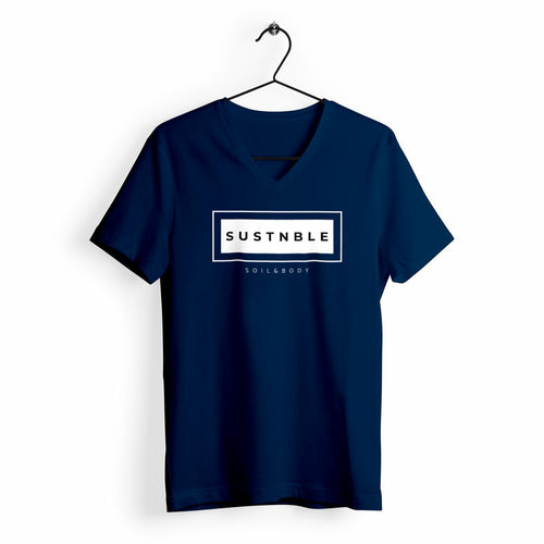 Eco - friendly 100% Premium Organic Cotton Women's V - neck Sustainable T-Shirt - SUSTNBLE - Soil and Body