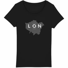 Load image into Gallery viewer, Eco - Friendly Organic Cotton Women’s Lightweight Sustainable T-Shirt 150 – London Map - Soil and Body
