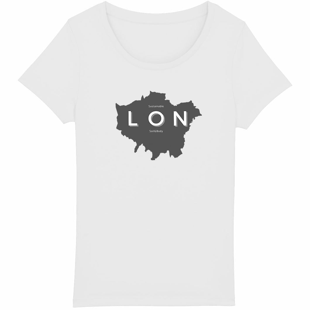 Eco - Friendly Organic Cotton Women’s Lightweight Sustainable T-Shirt 150 – London Map - Soil and Body