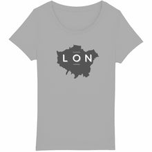 Load image into Gallery viewer, Eco - Friendly Organic Cotton Women’s Lightweight Sustainable T-Shirt 150 – London Map - Soil and Body
