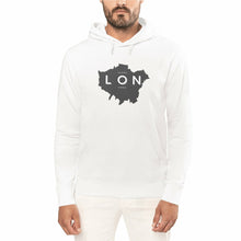 Load image into Gallery viewer, Eco - Friendly Premium Organic Cotton Unisex Lightweight Hoodie 280 – London Map - Soil and Body
