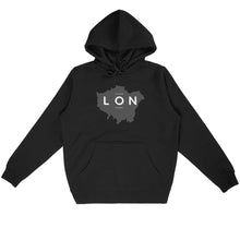 Load image into Gallery viewer, Eco - Friendly Premium Organic Cotton Unisex Lightweight Hoodie 280 – London Map - Soil and Body
