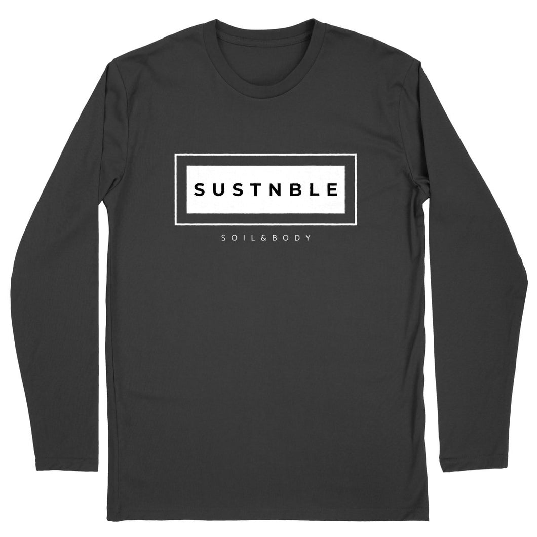 Eco-friendly 100% Organic Cotton Men`s Long Sleeve T-Shirt - SUSTNBLE