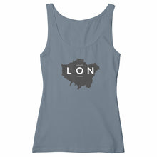 Load image into Gallery viewer, Eco-friendly Premium Organic Cotton Women&#39;s Slim Fit Tank Top - London Map
