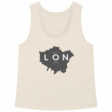 Load image into Gallery viewer, Eco-friendly 100% Premium Organic Cotton Women&#39;s Comfort Fit Tank Top - London Map
