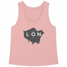 Load image into Gallery viewer, Eco-friendly 100% Premium Organic Cotton Women&#39;s Comfort Fit Tank Top - London Map
