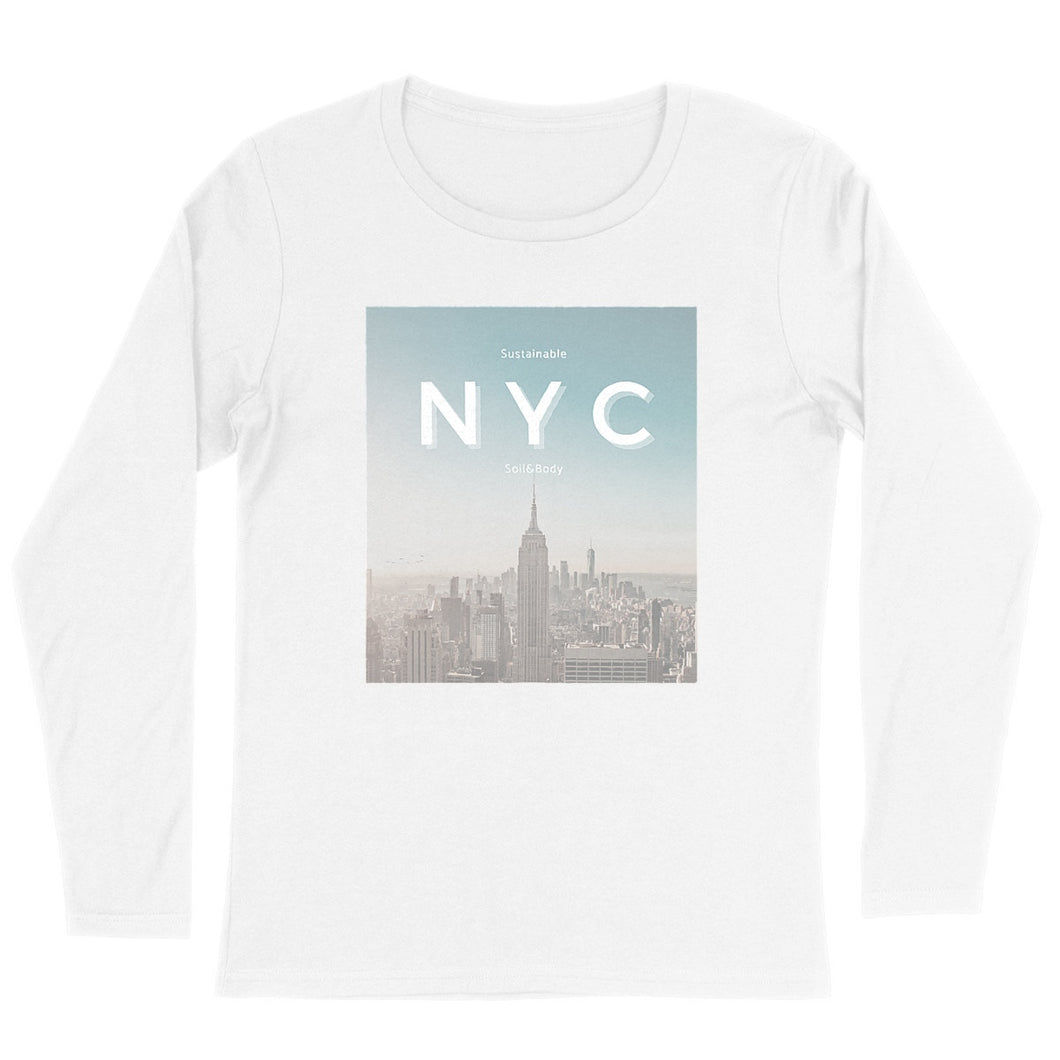 NYC - 100% Organic Cotton - Women`s Long Sleeve T-Shirt