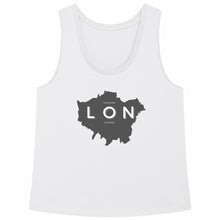 Load image into Gallery viewer, Eco-friendly 100% Premium Organic Cotton Women&#39;s Comfort Fit Tank Top - London Map
