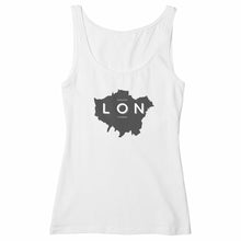 Load image into Gallery viewer, Eco-friendly Premium Organic Cotton Women&#39;s Slim Fit Tank Top - London Map
